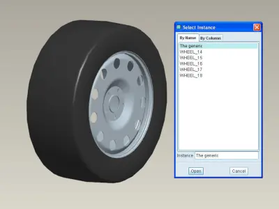 Wheel and Tyre Free 3D model