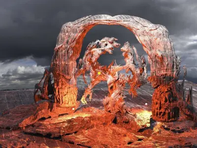 Dantes Demon Clawed archway Kitbash 1 3D model