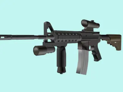 Arma M4 Free low-poly 3D model
