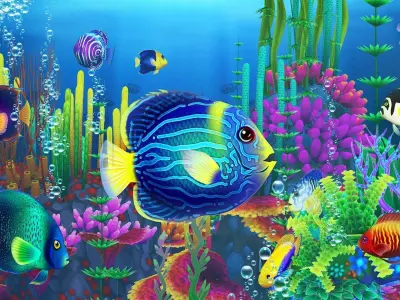 Marine Angelfish Low-poly 3D model