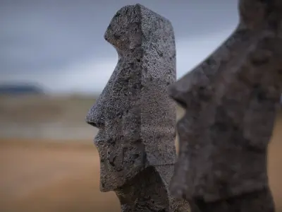 Moai Statues Low-poly 3D model