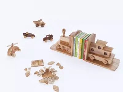 Wooden toys 3D model