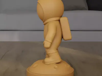 Minimalist Astronaut Statue 3D Printable STL File 3D print model
