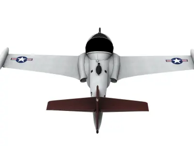 Lowpoly A-37 Aircraft Model Low-poly 3D model