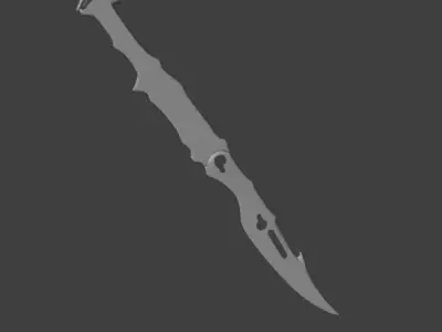 Fi nal sword made in blender 3D model