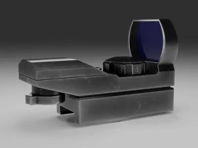 Reflex Optic Reddot Sight Low-poly 3D model