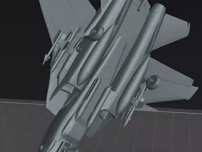 F-14 Tomcat Fighter Jet Modern Military Aircraft STL Model 3D print model purchase