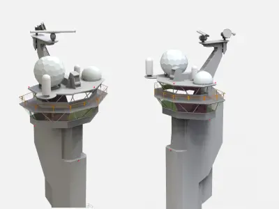 sci-fi landing platform 3 3D model
