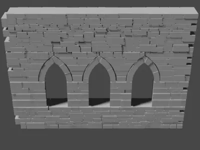 Castle wool 3D model  Low-poly 3D model