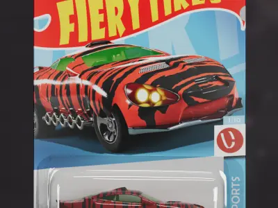 Fiery Tires - Dragon King - Hotwheels car Free 3D model