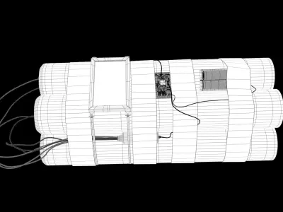 TNT Dynamite Bomb High And Low Poly 3D model