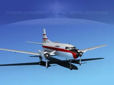 Martin 202 Balantic Airlines 3D model