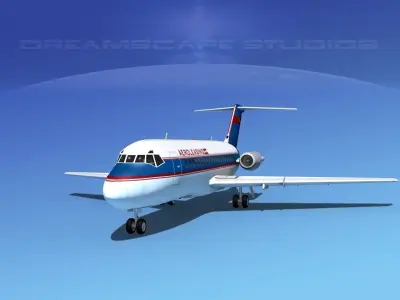 Doulgas DC-9-20 Aero Leasing 3D model