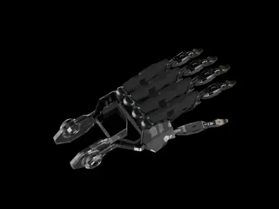 Hand robotic part scifi 3D model