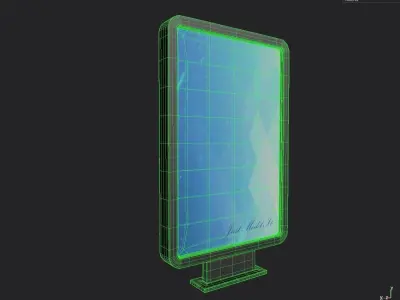 Stand Display M01 Low-poly 3D model