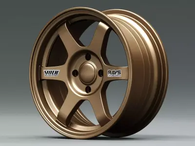 Volk RAYS TE37 OG Low-poly 3D model