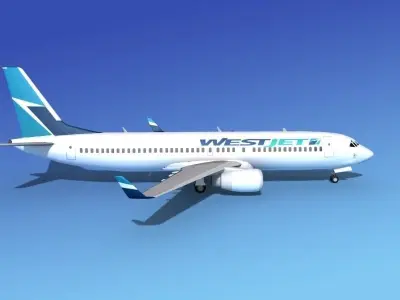 Boeing 737-800ER West Jet 3D model