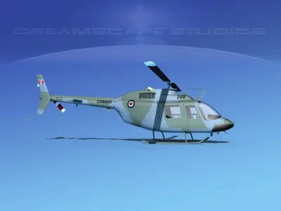 Bell OH-58B Canadian Army 1 3D model