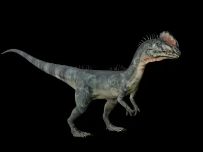 Dilophosaurus 3D Model dinosaur Low-poly 3D model