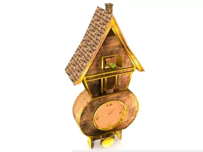 cuckoo clock Low-poly 3D model