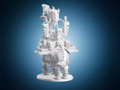 Brontomonster Serpentbloods RPG Miniature 3D print model
