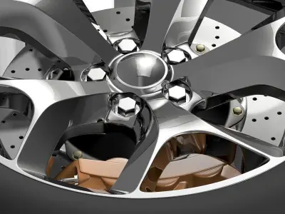 Dodge Challenger SXT wheel 2015 3D model