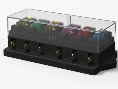 Vehicle Fuse Block Six Circuit 3D model