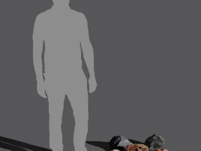  Small Multicolored Sharp Stone Models Collection 