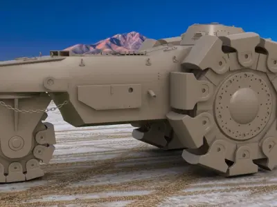 Alkett VsKfz 617 Minenrumer Clay Mental Ray 3D model