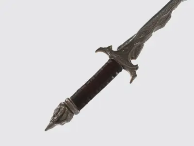 Fantasy sword 3D model 9