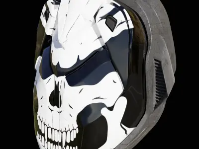Skull Special Combat Helmet 3D model