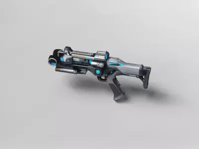 Futuristic Tactical Energy Rifle 3D Model 3D model