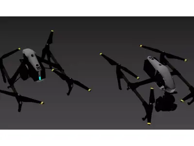 Industry level unmanned aerial vehicles Low-poly 3D model