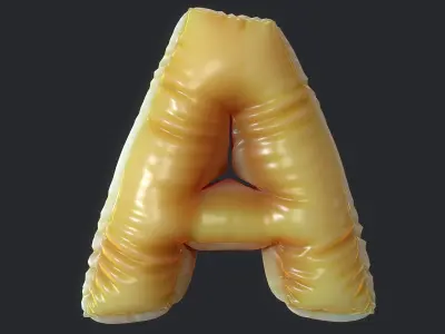 Cute soft alphabet 3D model