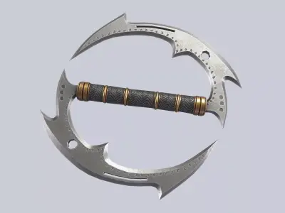 Fantasy chakram Low-poly 3D model purchase