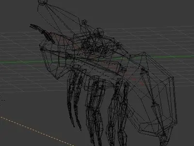 low poly bee Low-poly 3D model