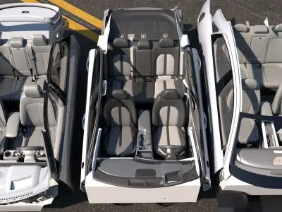 6 Highly detailed CAR Sedan Interior Bundle-unreal-vray-redshift 3D model