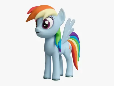 Rainbow Dash My Little Pony Cartoon 3D model