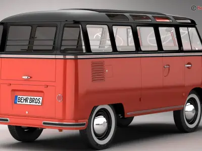 Volkswagen Type 2 Samba 1959 3D model