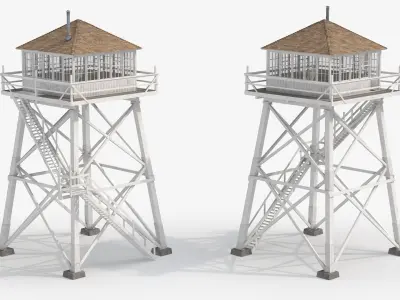 Fire Lookout Tower 3D model