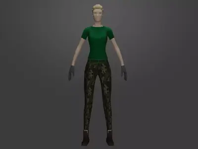 Female Military Base Mesh 3D model