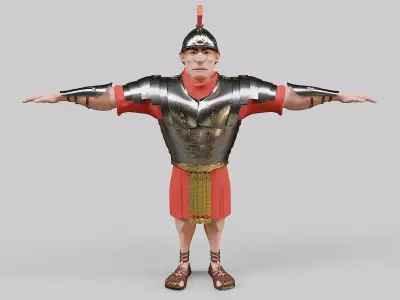 Roman Solider Stylized Character 3D model
