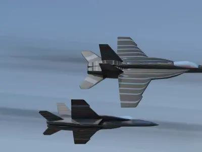 FA 18 Super Hornet  Low-poly 3D model