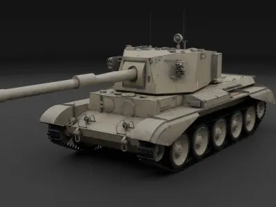 FV4101 Charioteer British tank destroyer 3D model