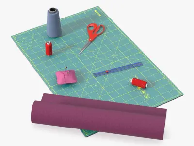Tailor Workstation Set with Tools 3D model