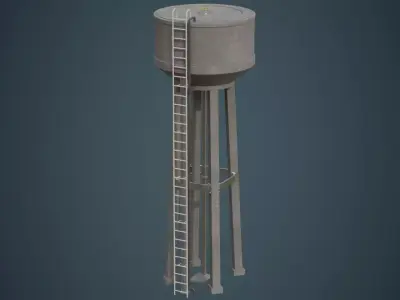 Water Tank 2A Low-poly 3D model