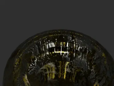 Metal bowl in color likes stone  Low-poly 3D model