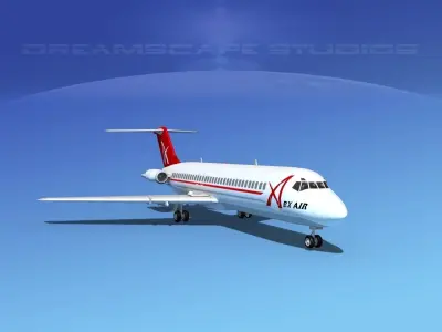Douglas DC-9-30 ABX Air 3D model
