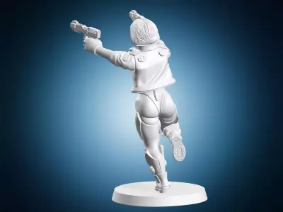 Samiko Sci Fi Police Officer Miniature 3D print model