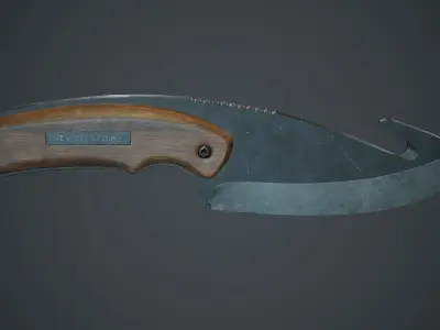 Gut Knife PBR Game Ready Low-poly 3D model